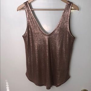 Splendid copper v-neck tank